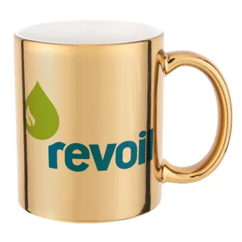 Πρατήριο καυσίμων REVOIL, Mug ceramic, gold mirror, 330ml