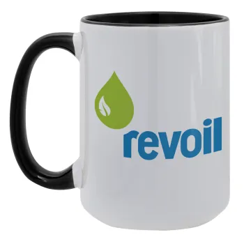 Πρατήριο καυσίμων REVOIL, Κούπα Mega 15oz, κεραμική Μαύρη, 450ml