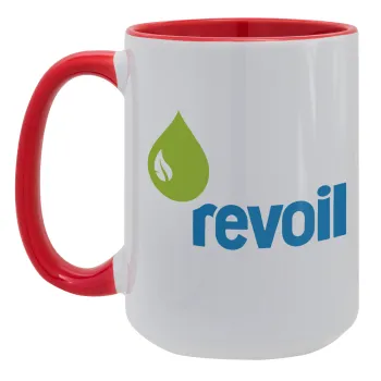 Πρατήριο καυσίμων REVOIL, Κούπα Mega 15oz, κεραμική Κόκκινη, 450ml