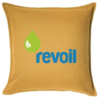 Πρατήριο καυσίμων REVOIL, Μαξιλάρι καναπέ Κίτρινο 100% βαμβάκι, περιέχεται το γέμισμα (50x50cm)