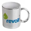 Mug ceramic, silver mirror, 330ml