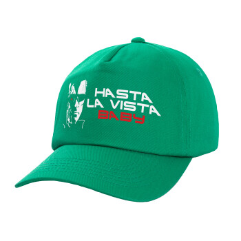Terminator Hasta La Vista, Καπέλο παιδικό Baseball, 100% Βαμβακερό, Low profile, Πράσινο