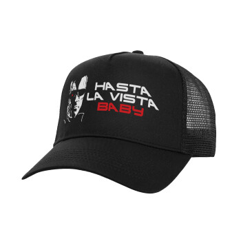 Terminator Hasta La Vista, Καπέλο Structured Trucker, Μαύρο, 100% βαμβακερό