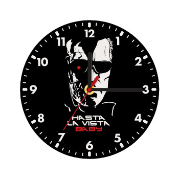 Terminator Hasta La Vista, Wooden wall clock (20cm)