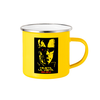 Terminator Hasta La Vista, Yellow Enamel Metallic Cup 360ml