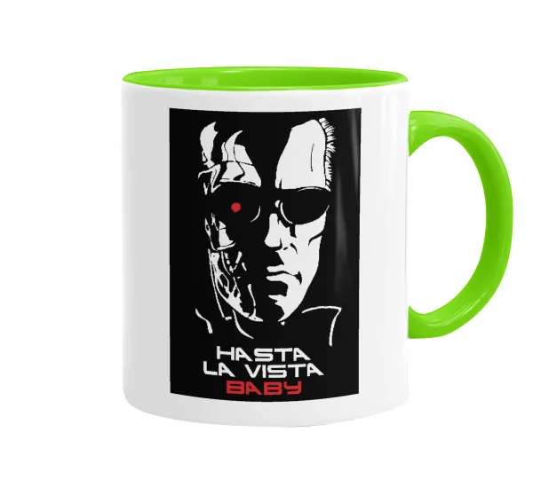 Terminator Hasta La Vista — Κούπα χρωματιστή βεραμάν, κεραμική, 330ml