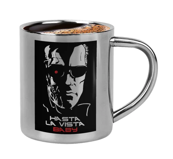 Terminator Hasta La Vista — Double-wall metal cup for espresso (220ml)