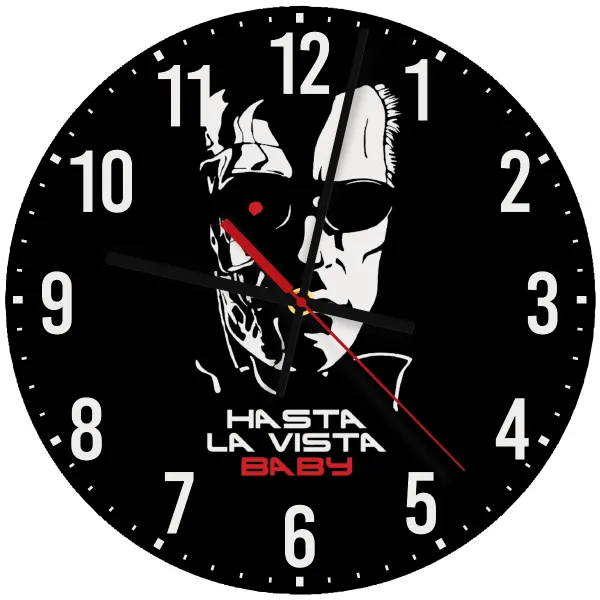 Terminator Hasta La Vista — Ρολόι τοίχου ξύλινο 30cm