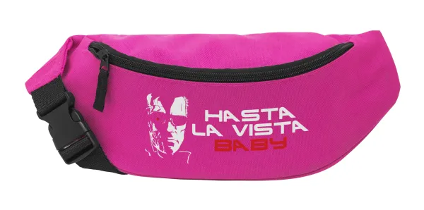 Terminator Hasta La Vista — Unisex waist bag (banana) in PINK color with 2 pockets