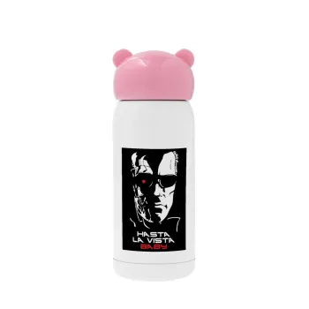 Terminator Hasta La Vista, Pink stainless steel thermal flask, 320ml