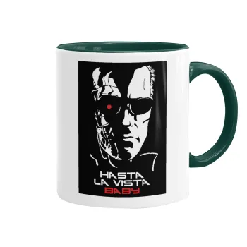 Terminator Hasta La Vista, Mug colored green, ceramic, 330ml