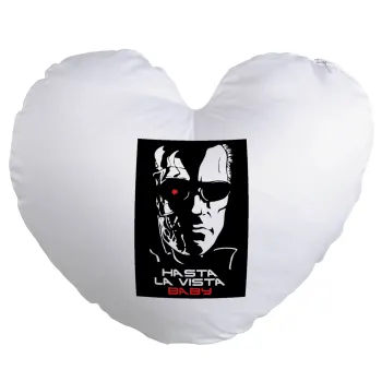 Terminator Hasta La Vista, Μαξιλάρι καναπέ καρδιά 40x40cm περιέχεται το  γέμισμα
