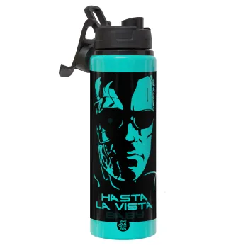 Terminator Hasta La Vista, Μεταλλικό παγούρι νερού με καπάκι ασφαλείας, αλουμινίου 850ml
