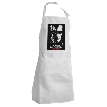 Terminator Hasta La Vista, Adult Chef Apron (with sliders and 2 pockets)