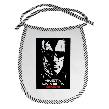 Terminator Hasta La Vista, Σαλιάρα μωρού αλέκιαστη με κορδόνι Μαύρη