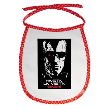 Terminator Hasta La Vista, Σαλιάρα μωρού αλέκιαστη με κορδόνι Κόκκινη