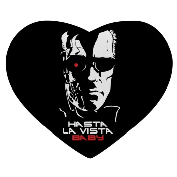 Terminator Hasta La Vista, Mousepad καρδιά 23x20cm