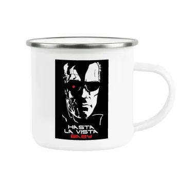 Terminator Hasta La Vista, Κούπα Μεταλλική εμαγιέ λευκη 360ml