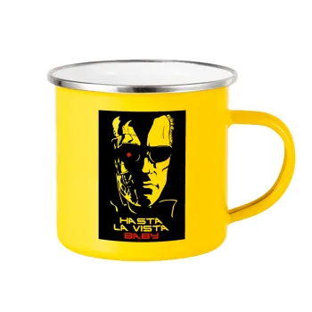 Terminator Hasta La Vista, Yellow Enamel Metallic Cup 360ml
