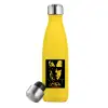 Yellow Stainless Steel Metallic Thermos, double-walled, 500ml