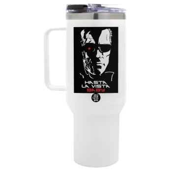 Terminator Hasta La Vista, Mega Stainless steel Tumbler with lid, double wall 1,2L