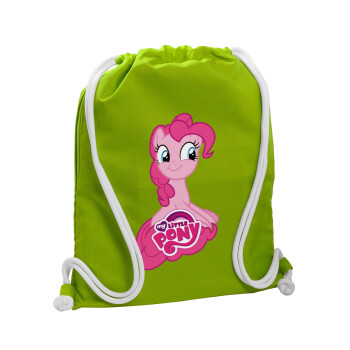 My Little Pony, Backpack bag GYMBAG LIME GREEN, with pocket (40x48cm) & thick cords