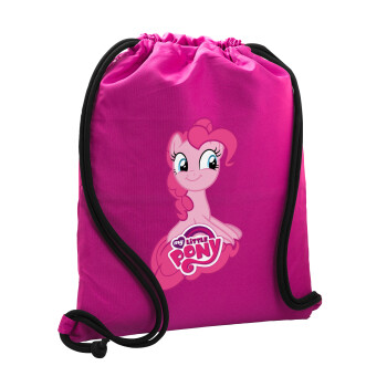 My Little Pony, Τσάντα πλάτης πουγκί GYMBAG Φούξια, με τσέπη (40x48cm) & χονδρά κορδόνια