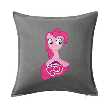 Μικρό μου Πόνυ, Μαξιλάρι καναπέ Γκρι 100% βαμβάκι, περιέχεται το γέμισμα (50x50cm)