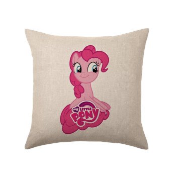 Μικρό μου Πόνυ, Μαξιλάρι καναπέ ΛΙΝΟ 40x40cm περιέχεται το  γέμισμα