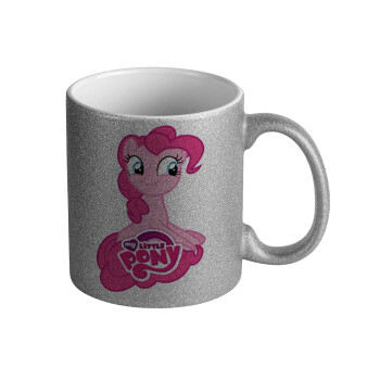Μικρό μου Πόνυ, Κούπα Ασημένια Glitter που γυαλίζει, κεραμική, 330ml