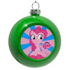 Στολίδι Χριστουγεννιάτικη μπάλα δένδρου Πράσινο 8cm