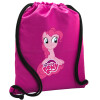 Τσάντα πλάτης πουγκί GYMBAG Φούξια, με τσέπη (40x48cm) & χονδρά κορδόνια