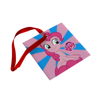 My Little Pony, Χριστουγεννιάτικο στολίδι γυάλινο τετράγωνο 9x9cm