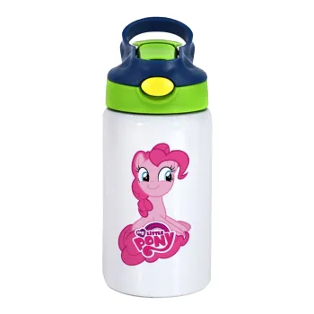 My Little Pony, Children's hot water bottle, stainless steel, with safety straw, green, blue (350ml)
