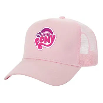 My Little Pony, Adult Structured Trucker Hat, with Mesh, PINK (100% COTTON, ADULT, UNISEX, ONE SIZE)