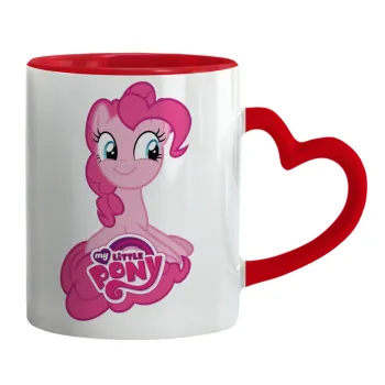 My Little Pony, Mug heart red handle, ceramic, 330ml