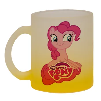 My Little Pony, Κούπα γυάλινη δίχρωμη με βάση το κίτρινο ματ, 330ml