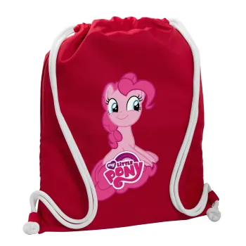 My Little Pony, Backpack pouch GYMBAG Red, with pocket (40x48cm) & thick cords