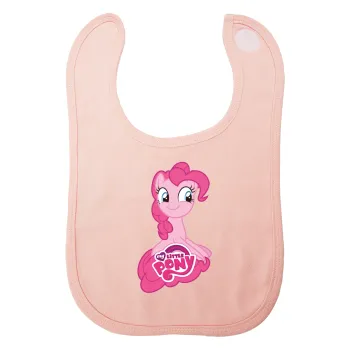 Μικρό μου Πόνυ, Σαλιάρα με Σκρατς ΡΟΖ 100% Organic Cotton (0-18 months)