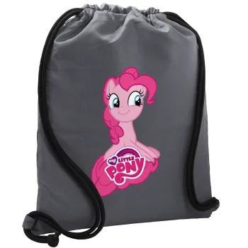 My Little Pony, Backpack pouch GYMBAG GREY, with pocket (40x48cm) & thick cords