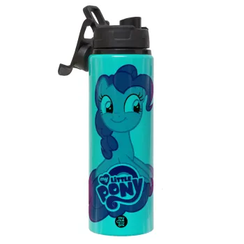 Μικρό μου Πόνυ, Μεταλλικό παγούρι νερού με καπάκι ασφαλείας, αλουμινίου 850ml