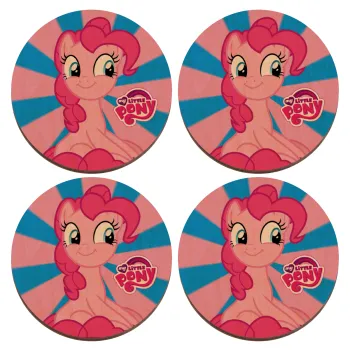 My Little Pony, ΣΕΤ x4 Σουβέρ ξύλινα στρογγυλά plywood (9cm)