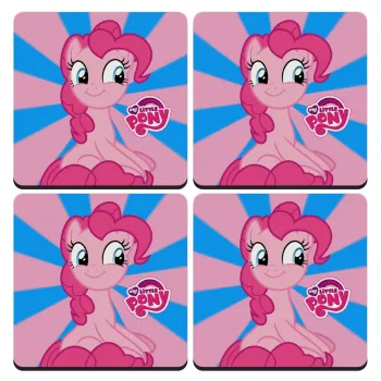 My Little Pony, ΣΕΤ 4 Σουβέρ ξύλινα τετράγωνα (9cm)