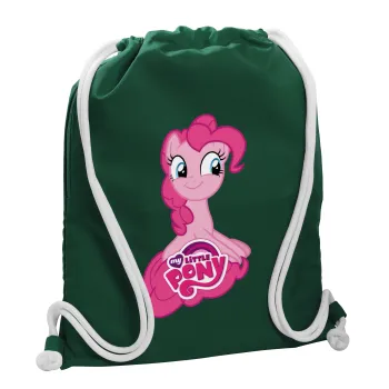 My Little Pony, Backpack pouch GYMBAG BOTTLE GREEN, with pocket (40x48cm) & thick white cords