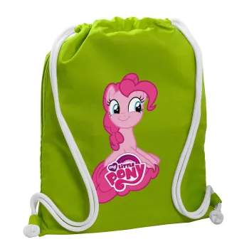 My Little Pony, Backpack bag GYMBAG LIME GREEN, with pocket (40x48cm) & thick cords