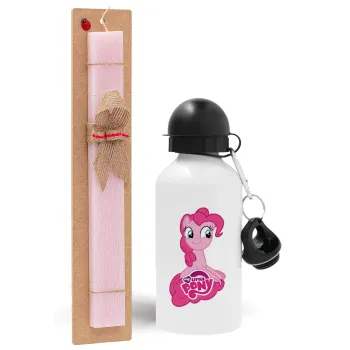 My Little Pony, Easter Set, metallic aluminum bottle (500ml) & aromatic flat Easter candle (30cm) (PINK)