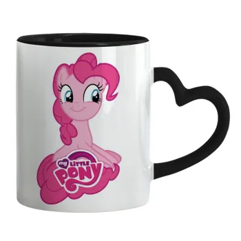 My Little Pony, Mug heart black handle, ceramic, 330ml