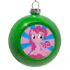 Green Christmas tree ornament bauble 8cm