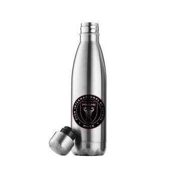 Ίντερ Μαϊάμι (Inter Miami CF), Μεταλλικό παγούρι θερμός Inox (Stainless steel), διπλού τοιχώματος, 500ml