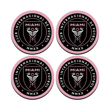 Ίντερ Μαϊάμι (Inter Miami CF), ΣΕΤ 4 Σουβέρ ξύλινα στρογγυλά (9cm)